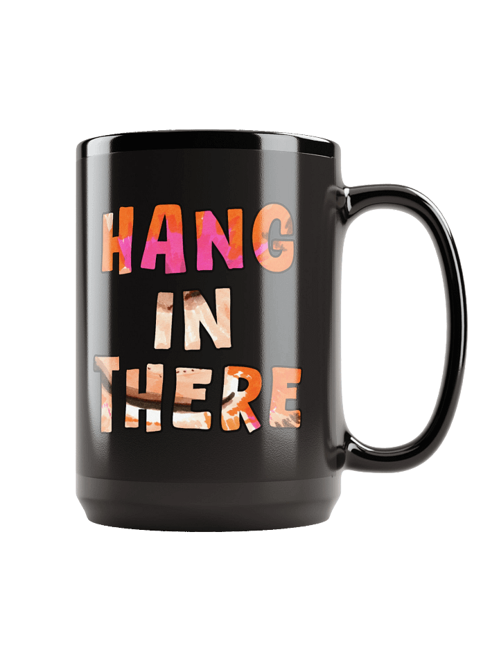 Orangutan Watercolour Black Mug (15oz) product image (1)