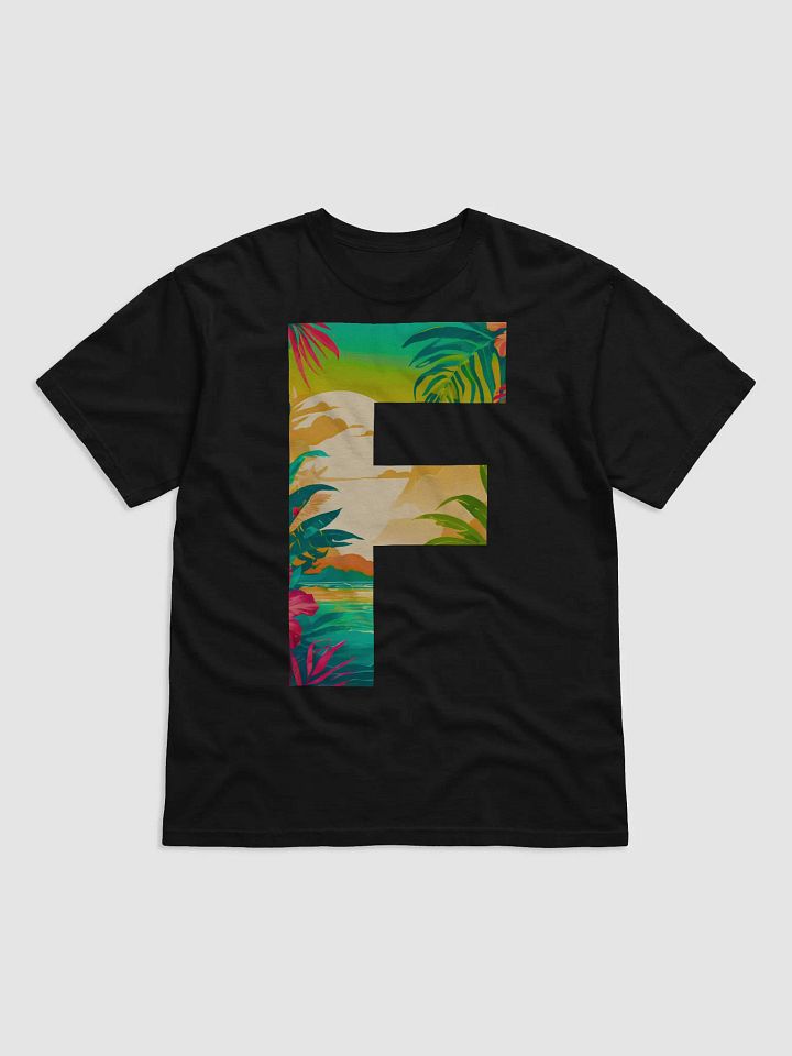 Tropical Sunset Paradise T-Shirt (Letter-F) product image (1)
