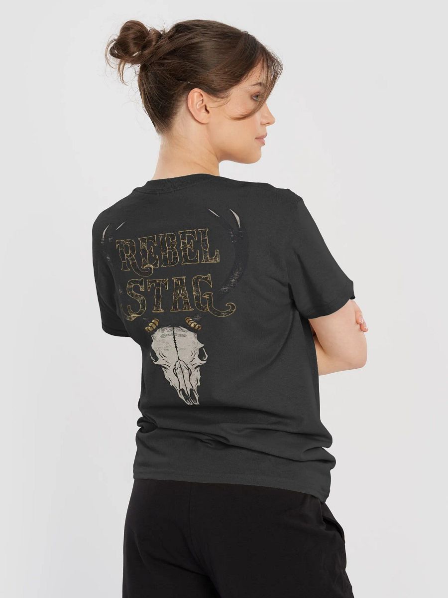 Rebel Stag Skull Back print T-shirt product image (50)