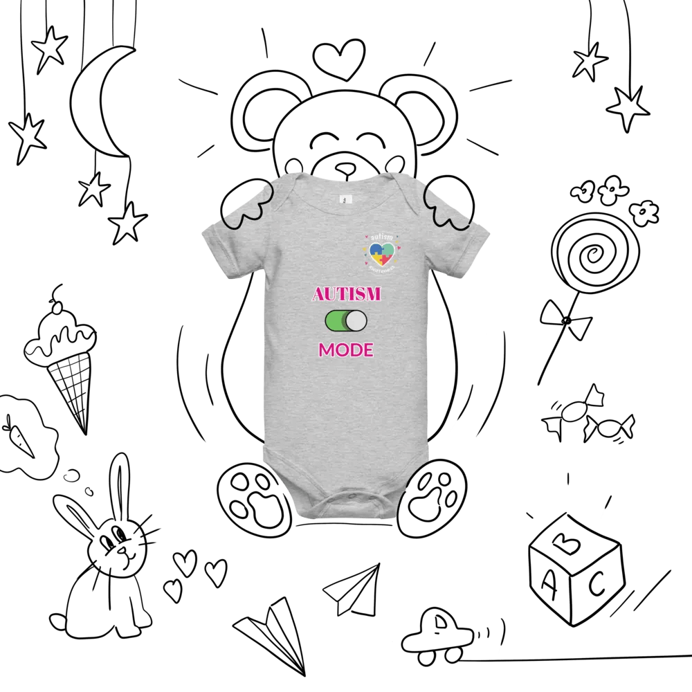 Autism Mode Puzzle Heart Baby Onesie product image (7)