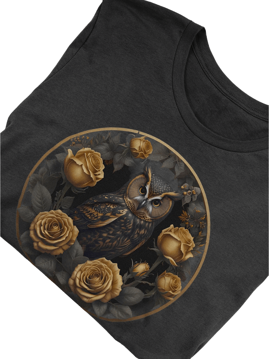 Owl and Roses Circle T-Shirt product image (40)