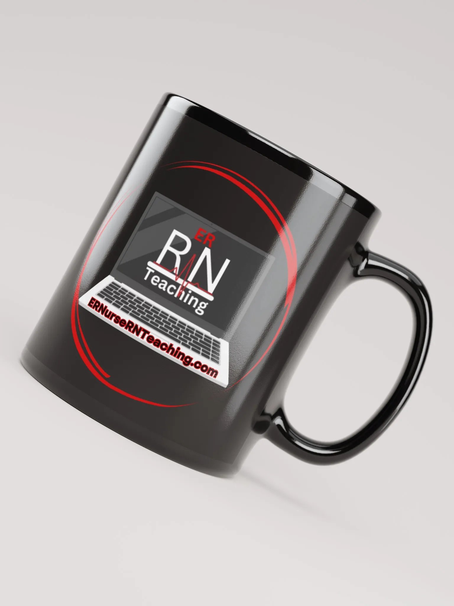 RN Teaching Logo Black Glossy Mug product image (7)