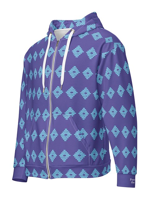 Powered by the People Zip Hoodie (Purple/Blue) product image (1)