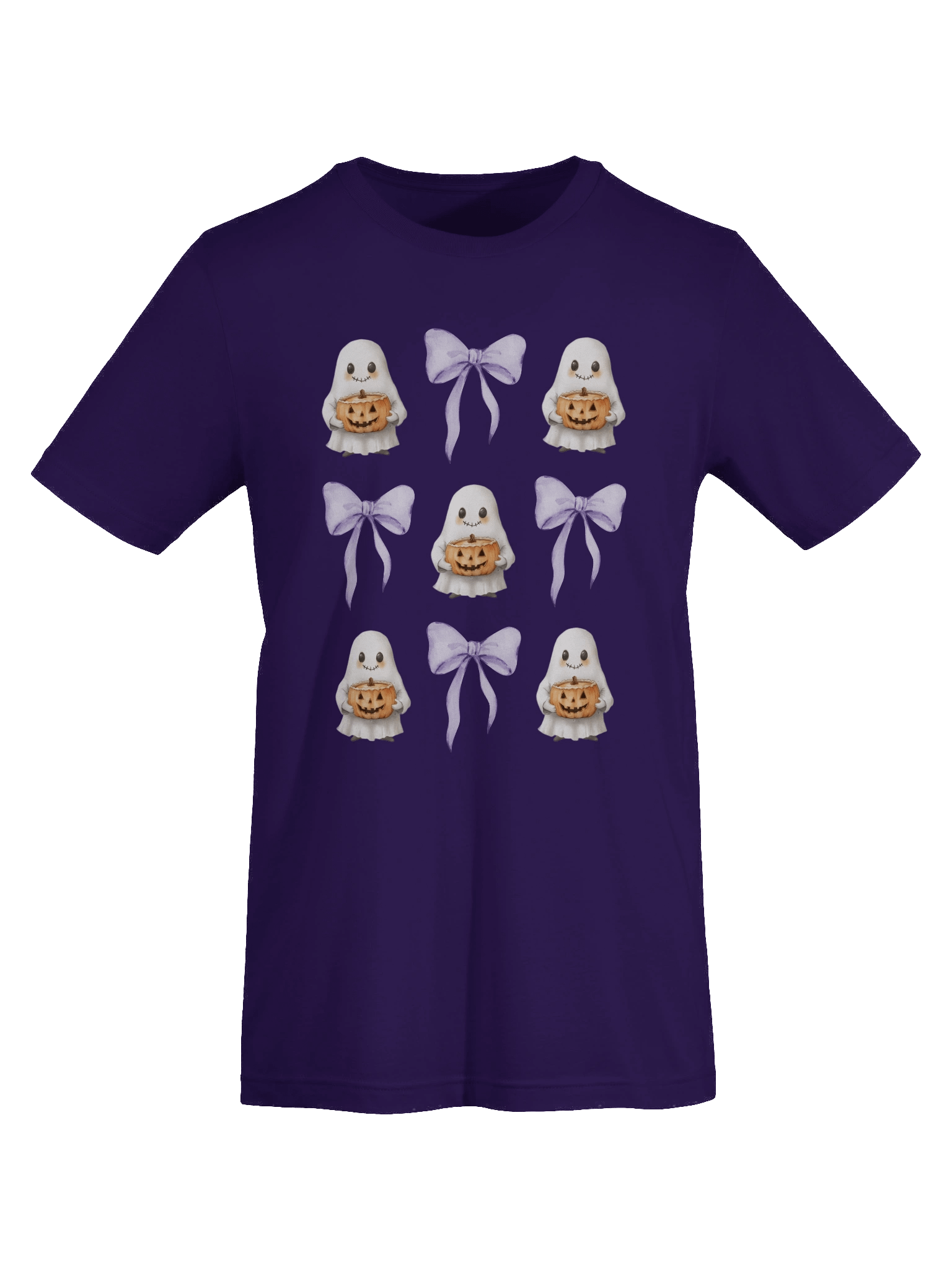 Halloween Cute Ghosts & Lilac Knots Tshirt | Halloween T-shirt Cute Ghost Shirt | Vintage Ghost Tee | Lilac Knots Tee | Spooky Season Apparel product image (5)