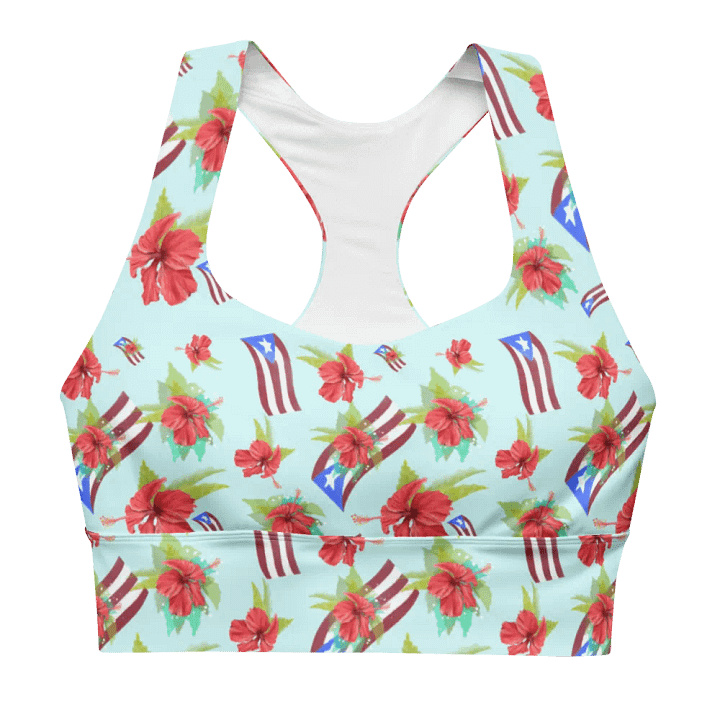 Puerto Rican Pride All-Over Print Sports Bra product image (2)