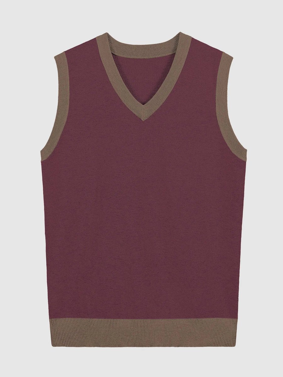 Customizable Jacquard V-Neck Vest product image (1)