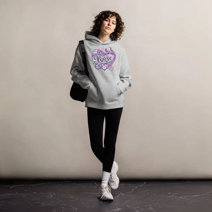 Nurse Heartbeat Oversized Hoodie product image (28)