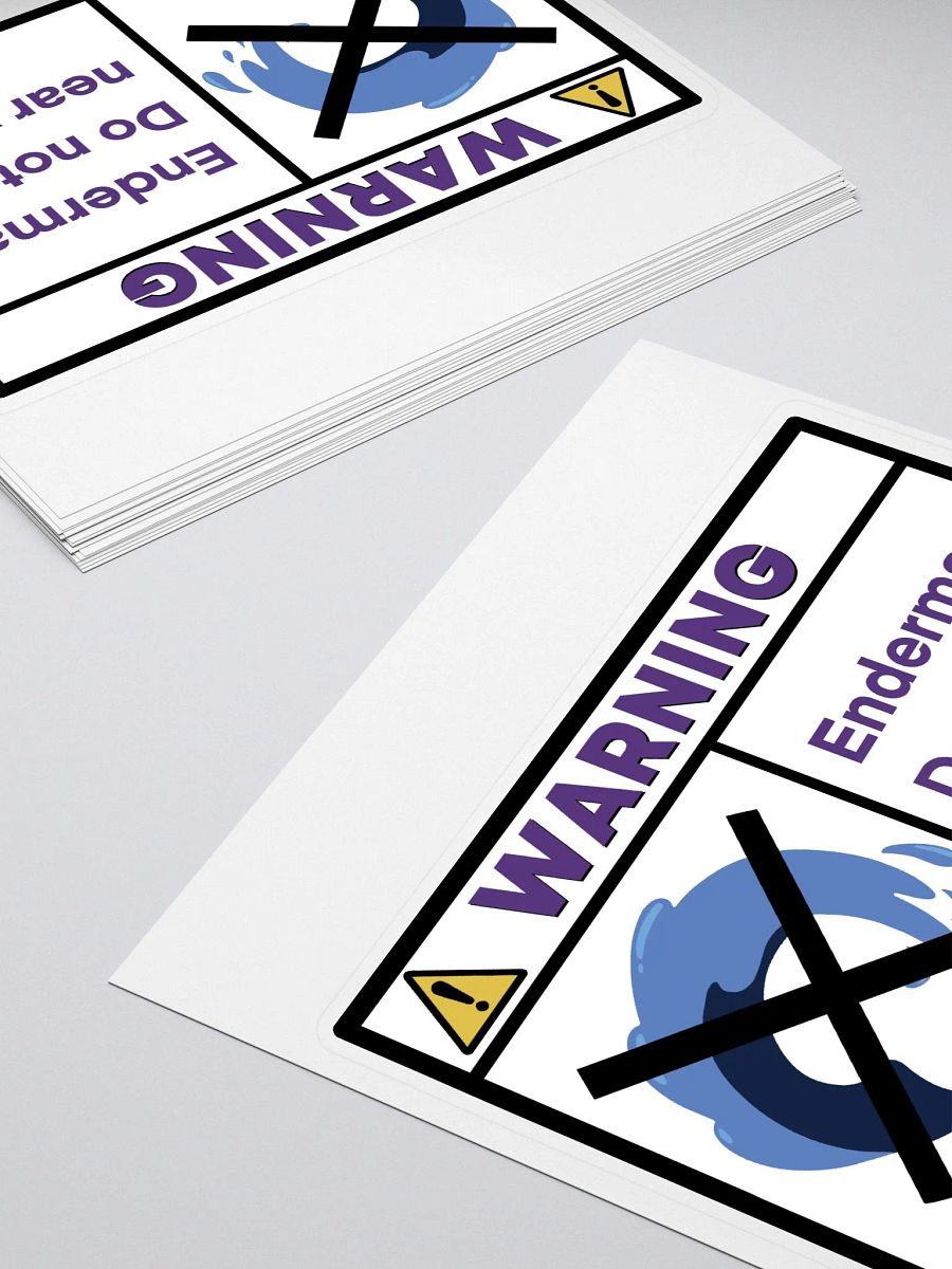WARNING: Enderman Sticker product image (4)