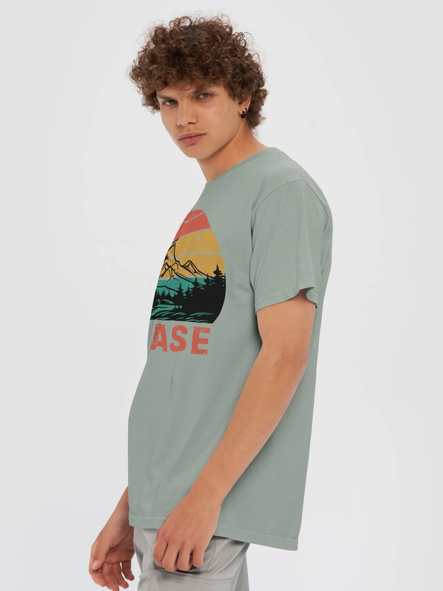 Release Vintage Sunset Mountain Lake Forest T-shirt product image (79)