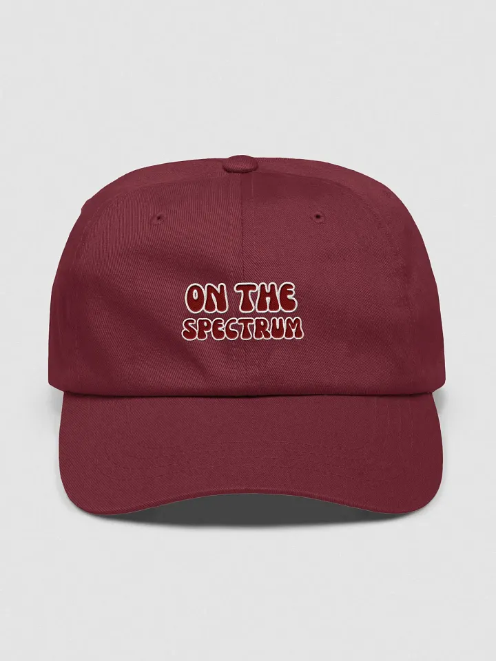 ON THE SPECTRUM (maroon) groovy lined design embroidered classic dad hat product image (2)