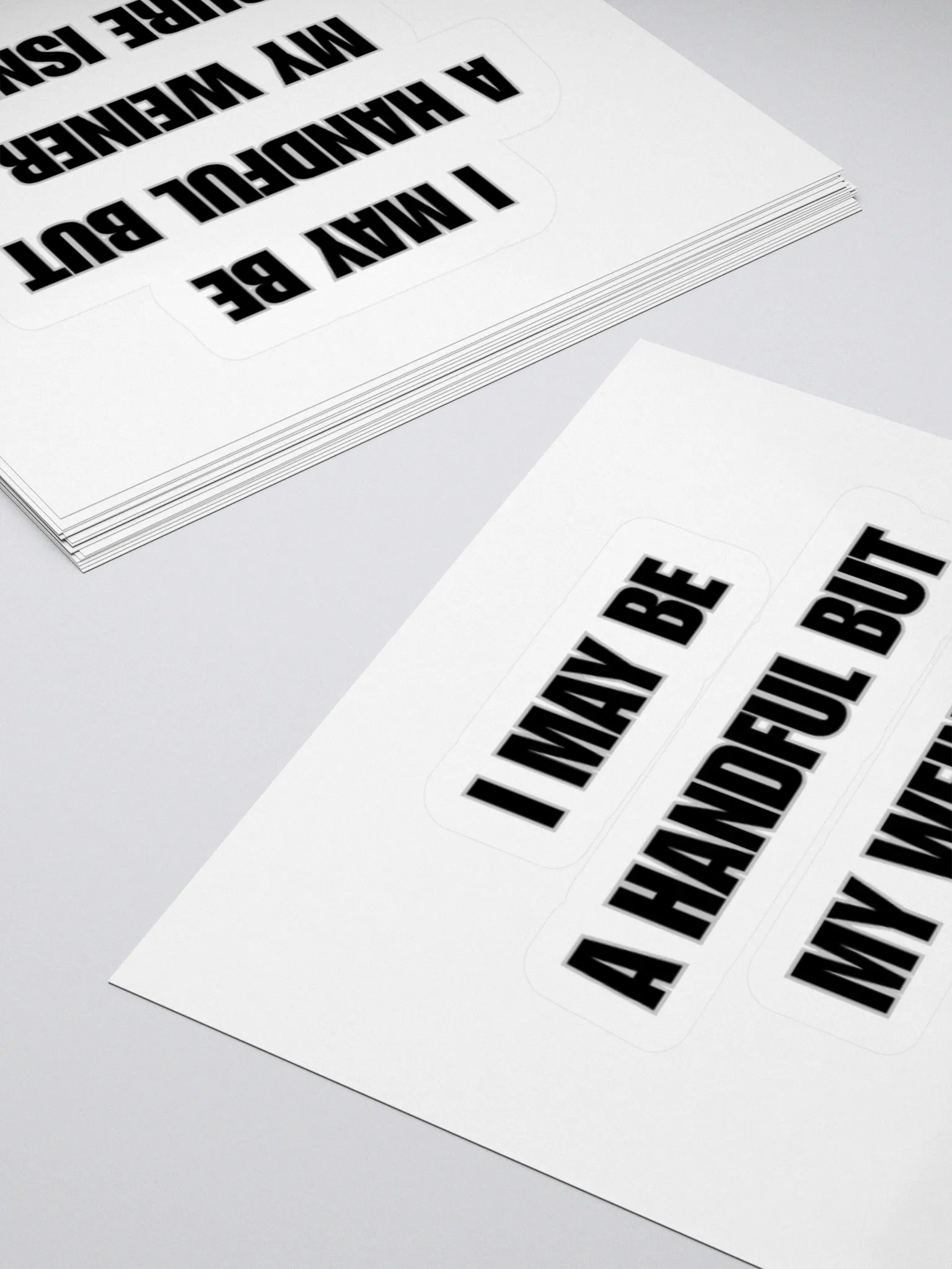 I May Be A Handful But My Weiner Sure Isn't Sticker product image (4)