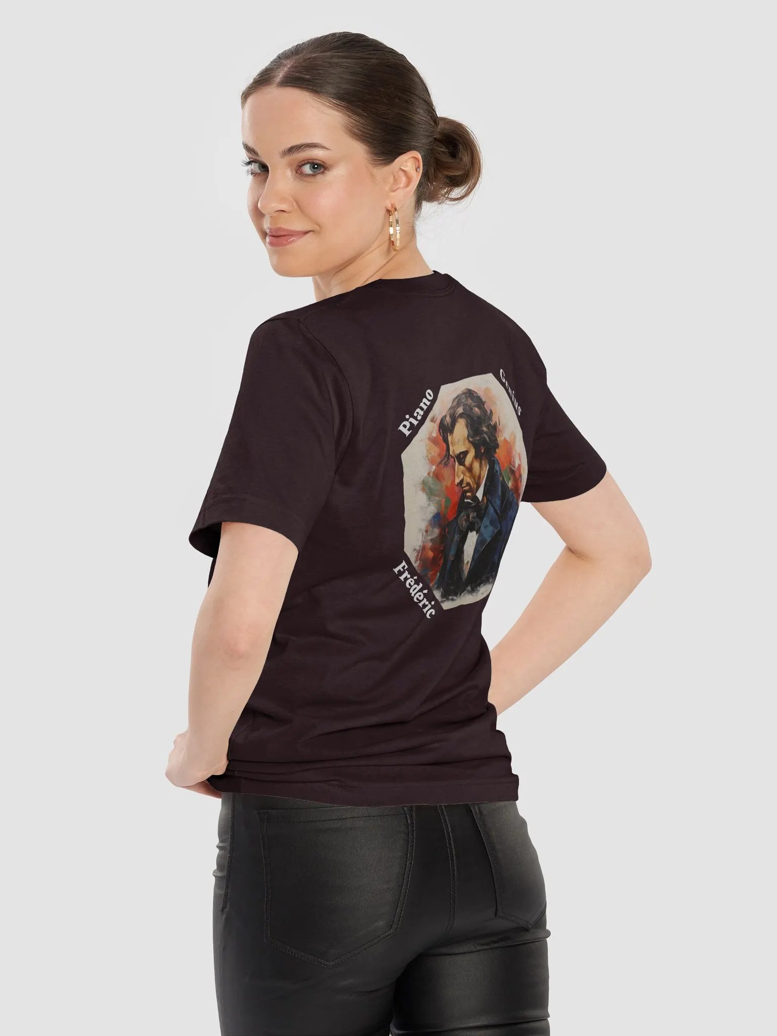 Frédéric Chopin - Piano Genius | Dark T-Shirt (Backprint) product image (39)