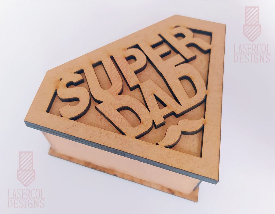 Superdad Box (Two Sizes) - Laser Cut Files product image (3)