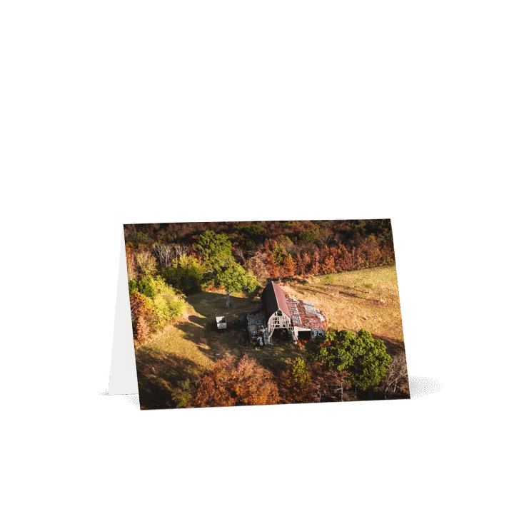 Postcards featuring a stunning photograph of a rustic, timeworn barn nestled in the picturesque rural landscape of Taney County, Missouri. product image (1)
