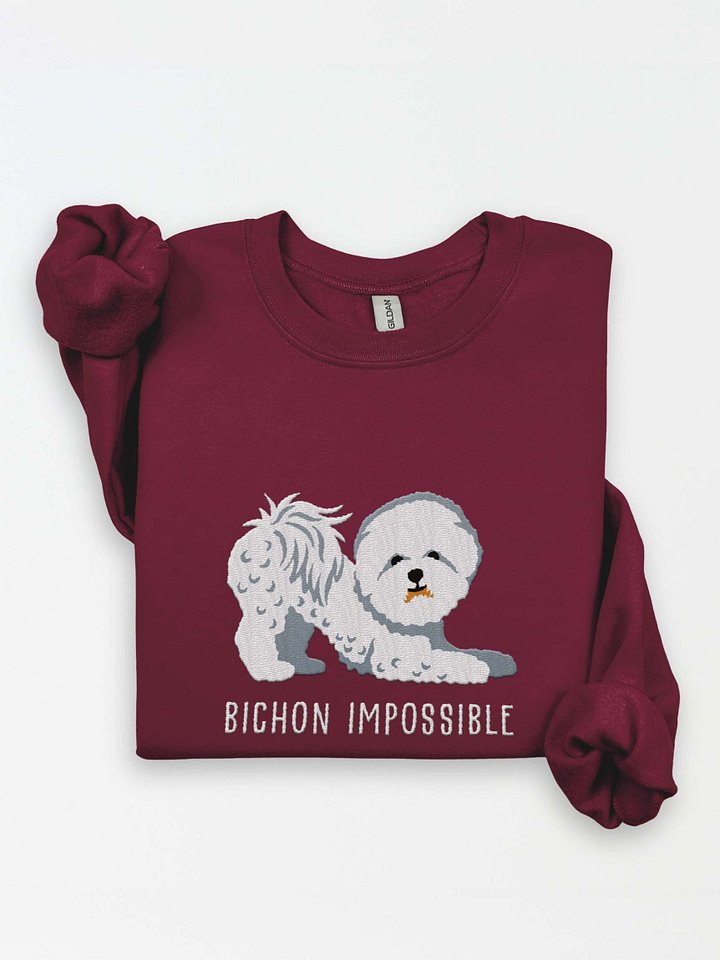 Bichon Impossible Sweatshirt (Embroidered) of a Bichon Frise product image (1)