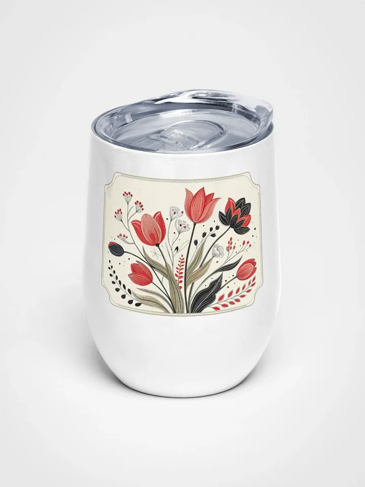 Floral Elegance Wine Tumbler product image (1)
