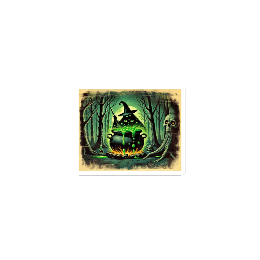 Cauldron Monster with Witch's Brew Die-Cut Magnet product image (1)