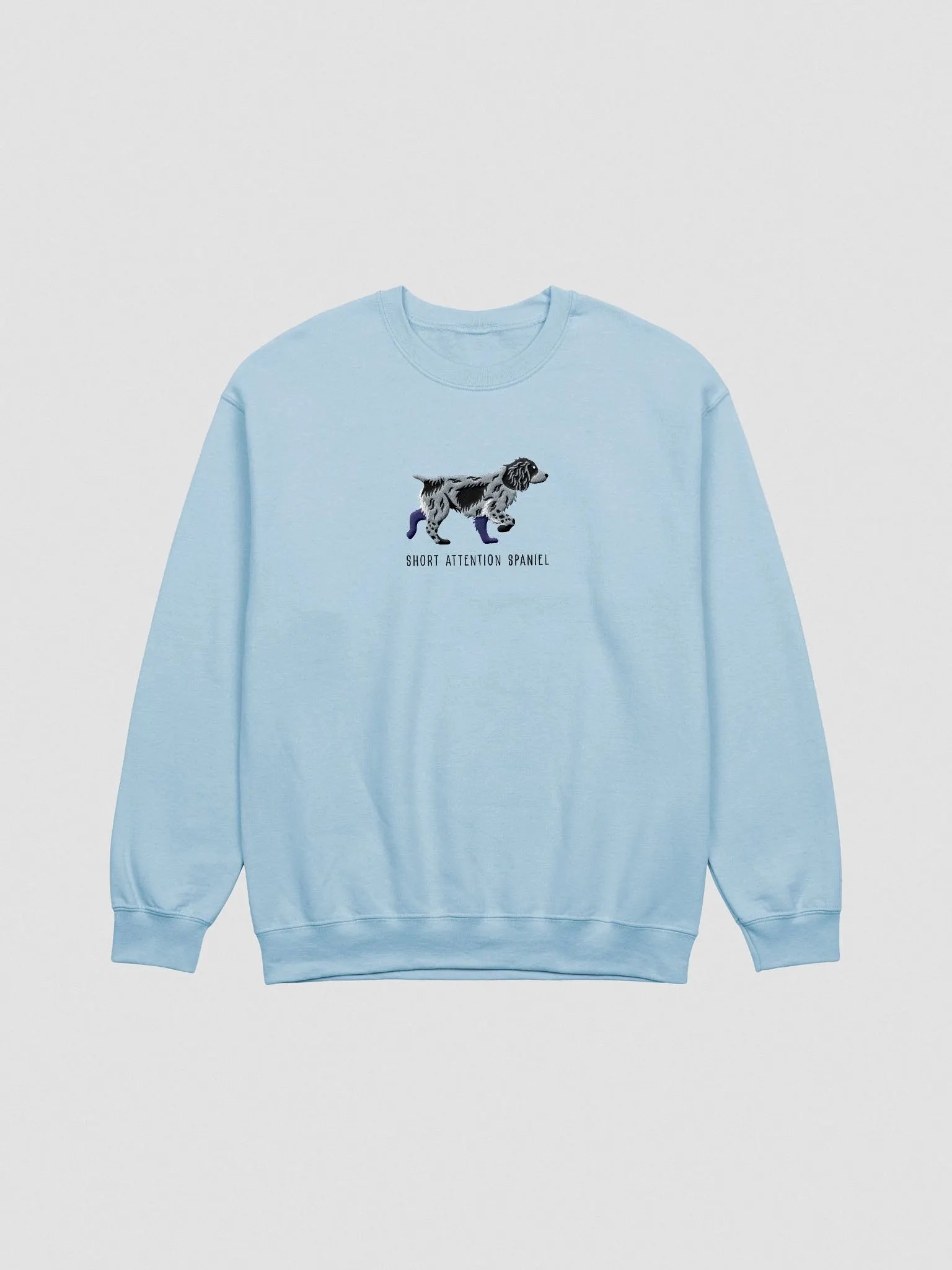 Short Attention Spaniel Sweatshirt (Embroidered) of a Working Cocker Spaniel(Blue Roan) product image (4)