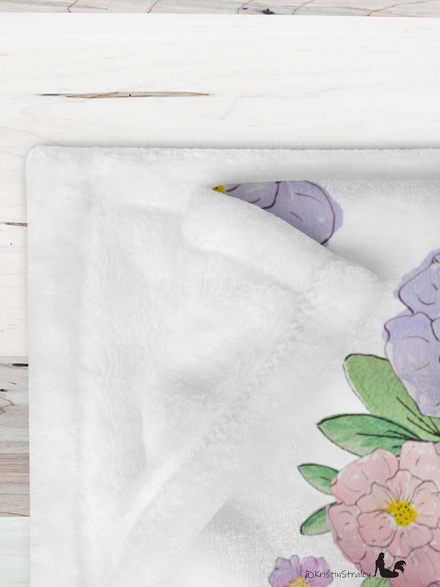 Lavender Flower Bouquet Fleece Throw Blanket product image (2)