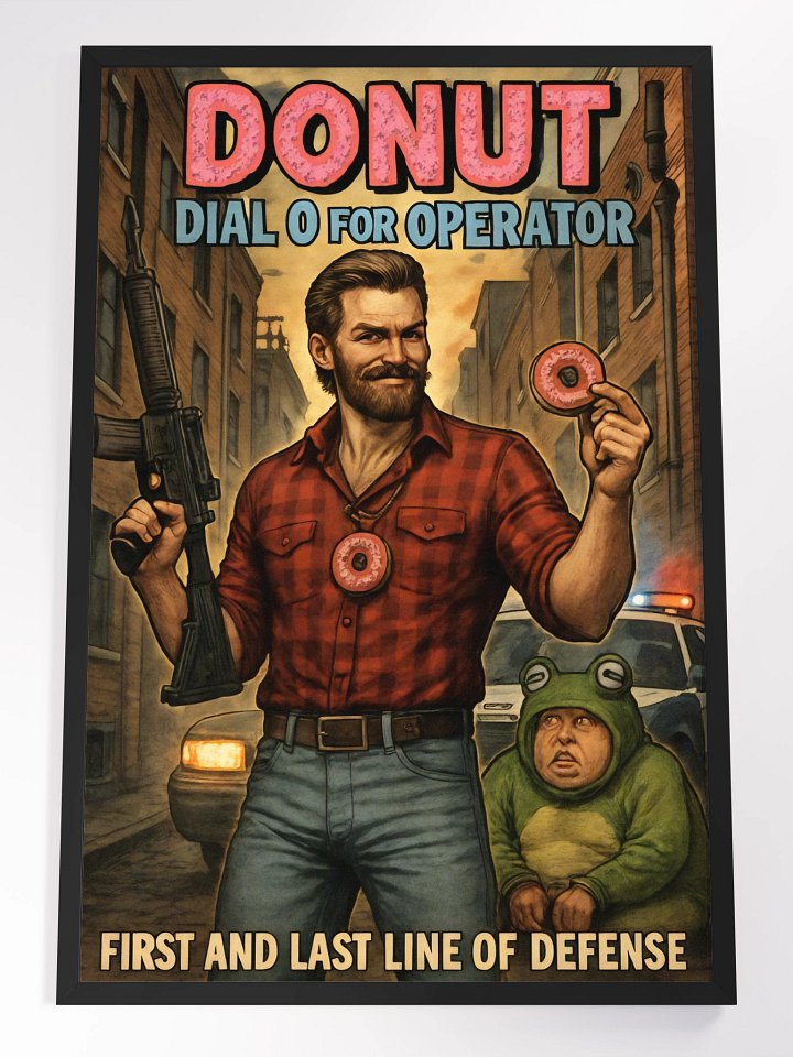 Donut Operator Mega Framed Print product image (1)