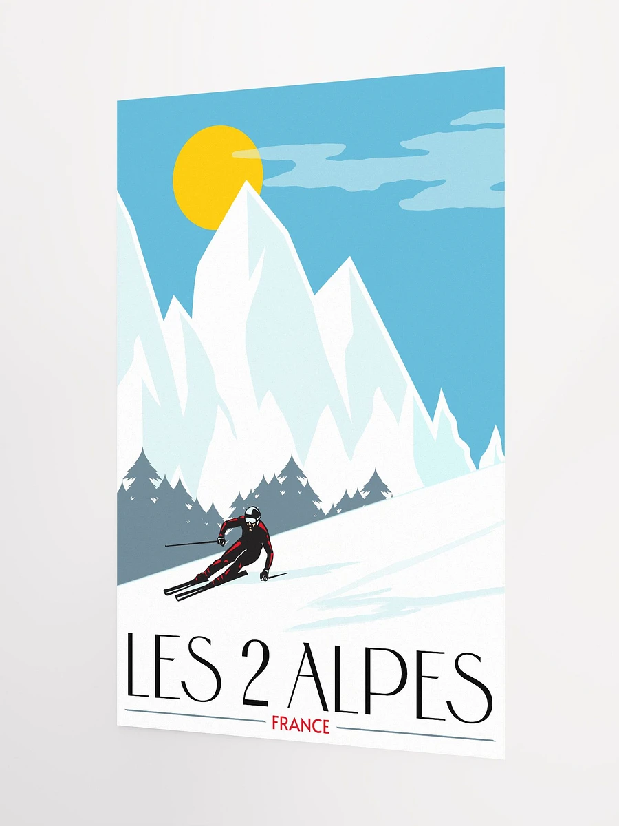 Skiing the Sunlit Slopes - Les 2 Alpes Poster product image (8)