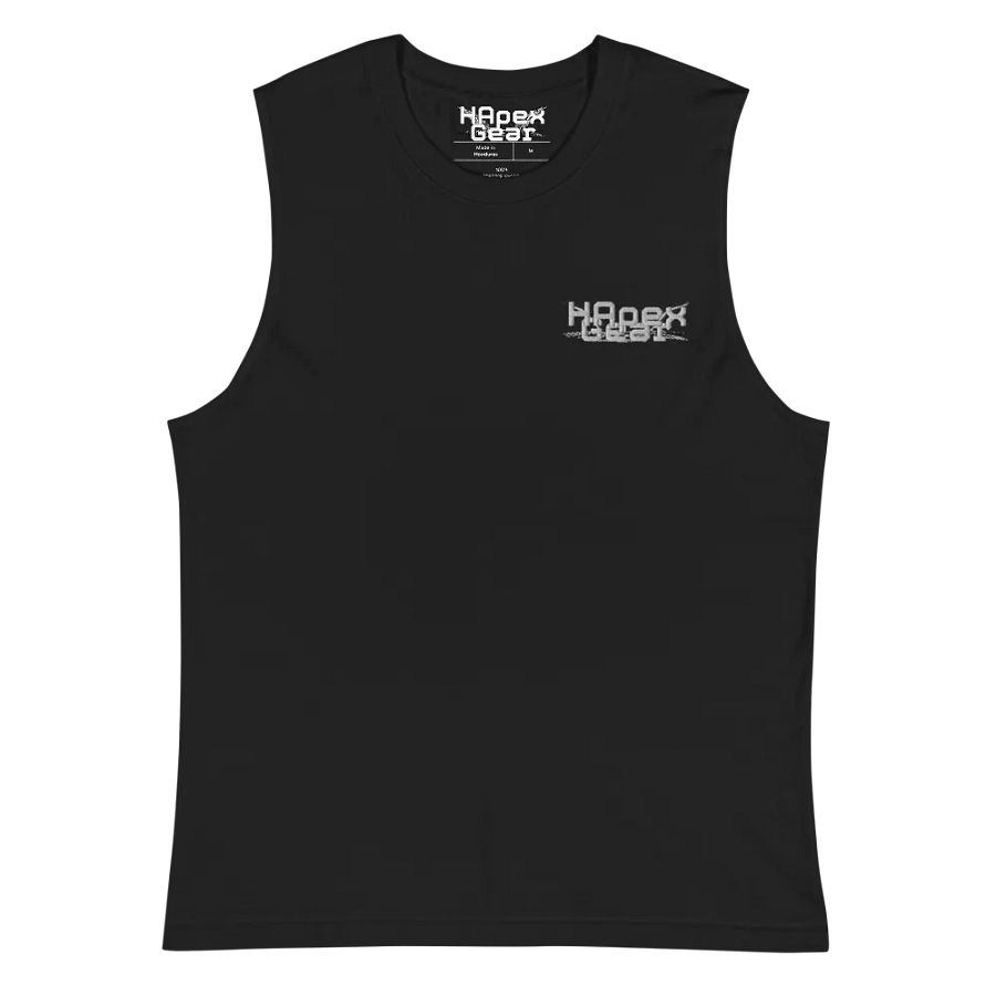 Muscle Tank - Embroidered - White HApex Gear White Logo product image (3)