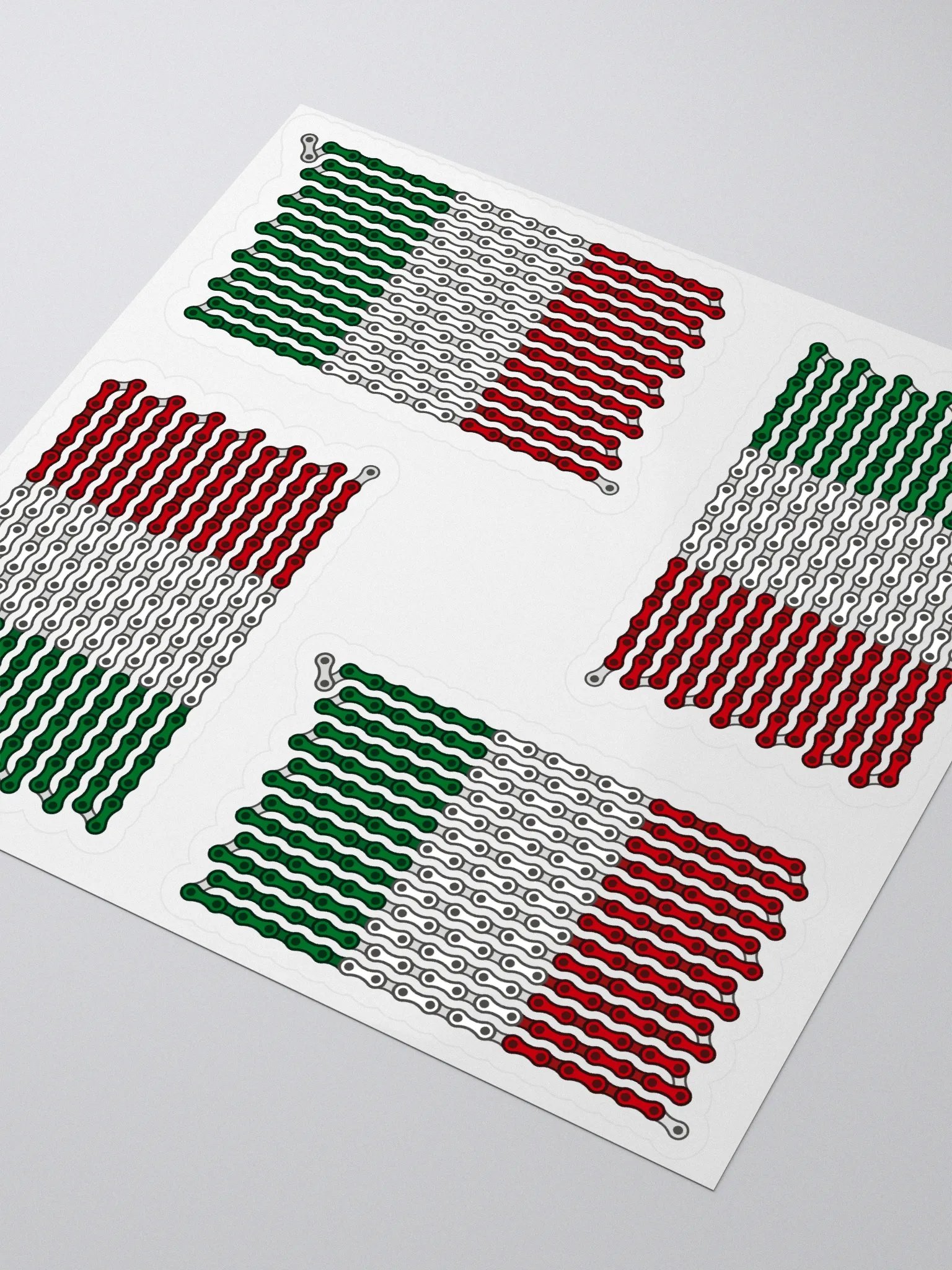 Italy Bike Chain Flag Sticker 4 Pack product image (3)