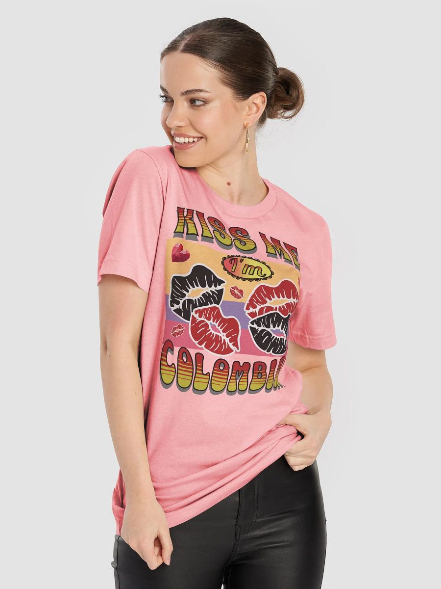 Kiss Me I'm Colombian Flag T-Shirt product image (46)
