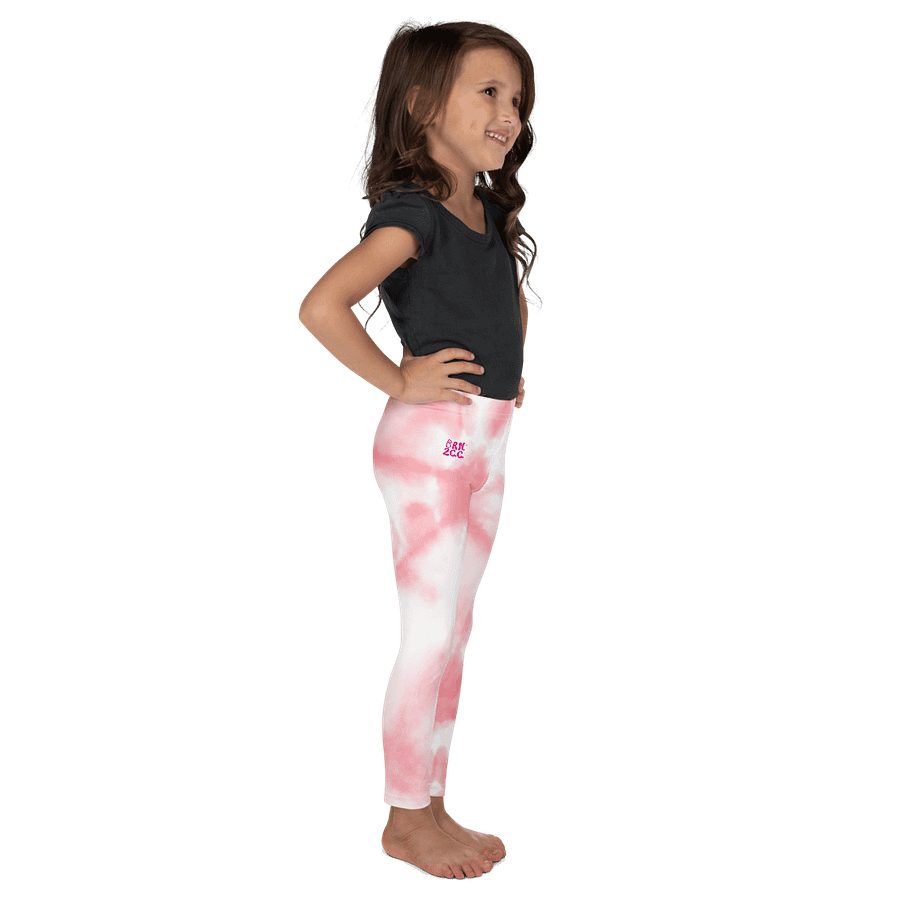 🎨Girls’ | Little Kids | Cape Cuties by BRN.2C.C.™| Leggings 💫| Pink Logo on Pink Tie-Dye product image (5)