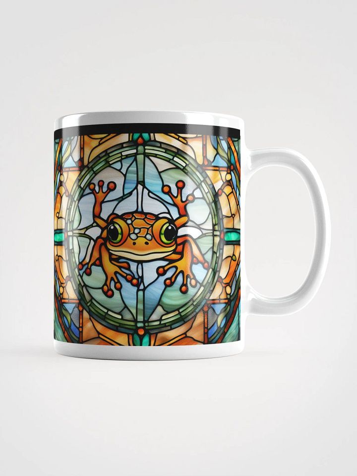 #004 Mrs. Orange Frog Stained Glass Mug product image (1)