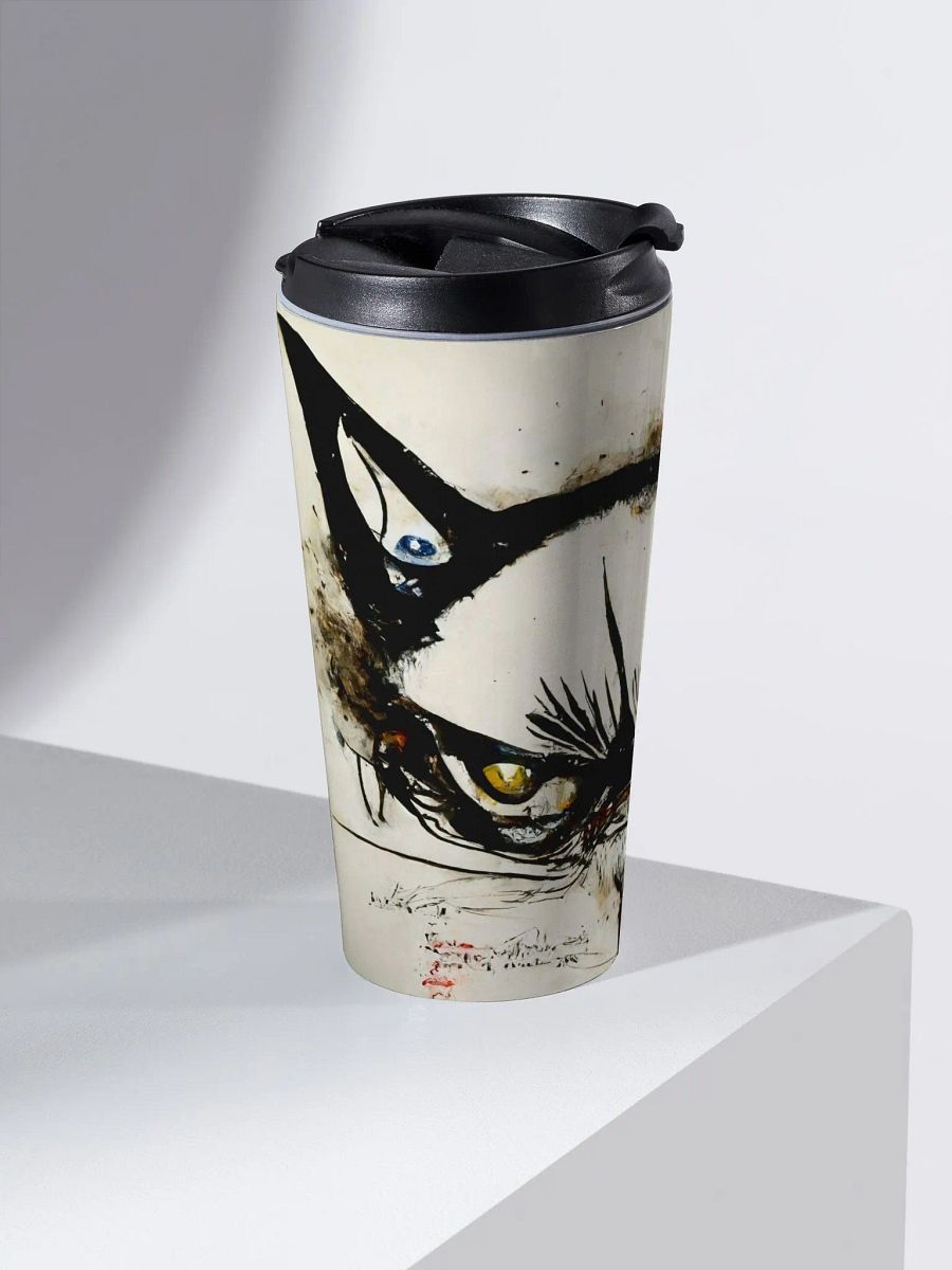 Whiskered Feline Stainless Steel Mug product image (2)
