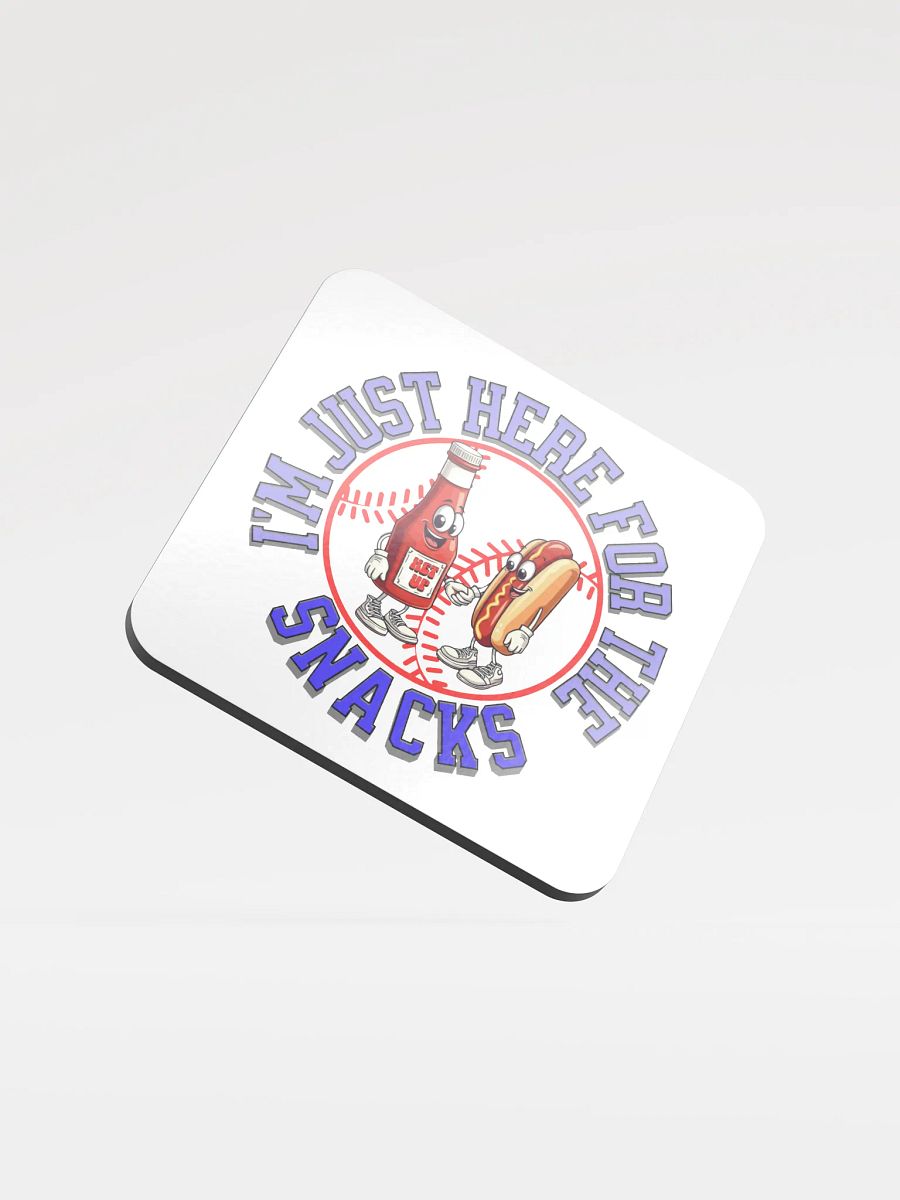 Im Just Here For The Snacks Baseball Buddies Cork Coaster product image (2)