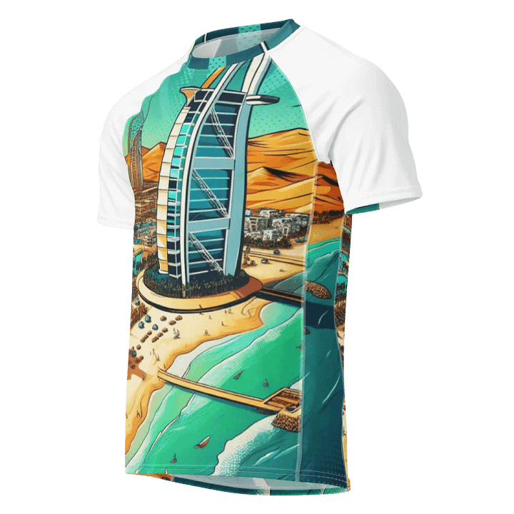 Futurama City Men's Rash Guard | Ai Design product image (1)