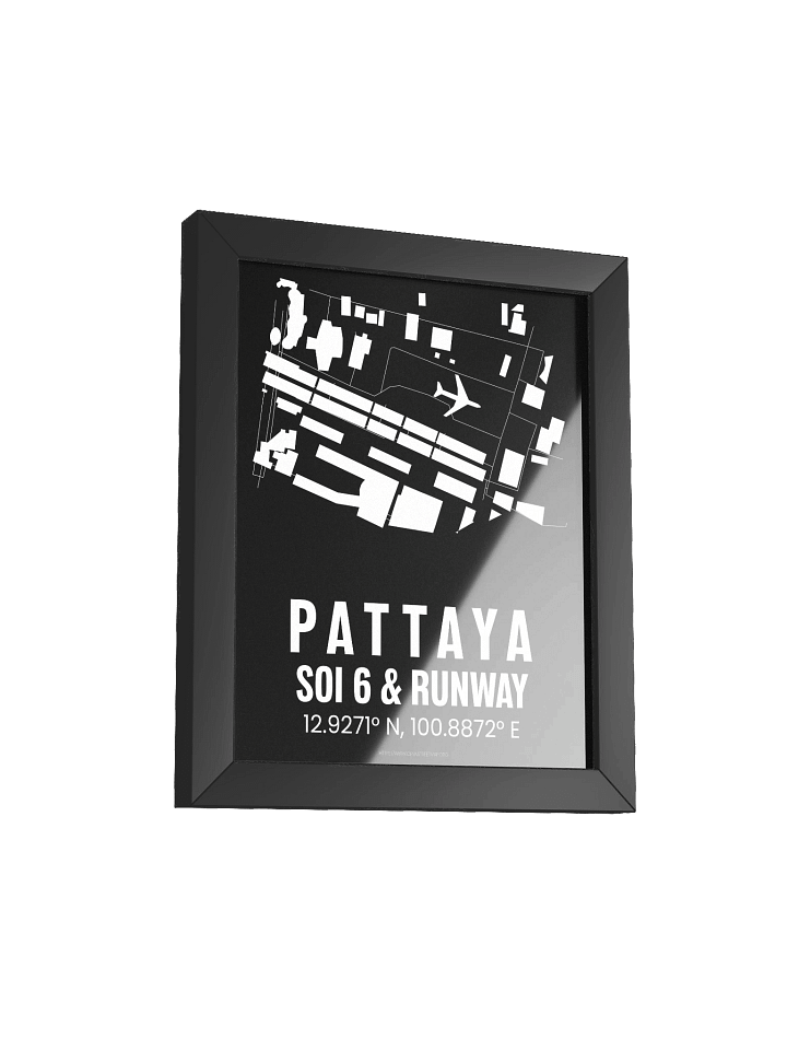 Pattaya Soi 6 & Runway Map Black product image (2)