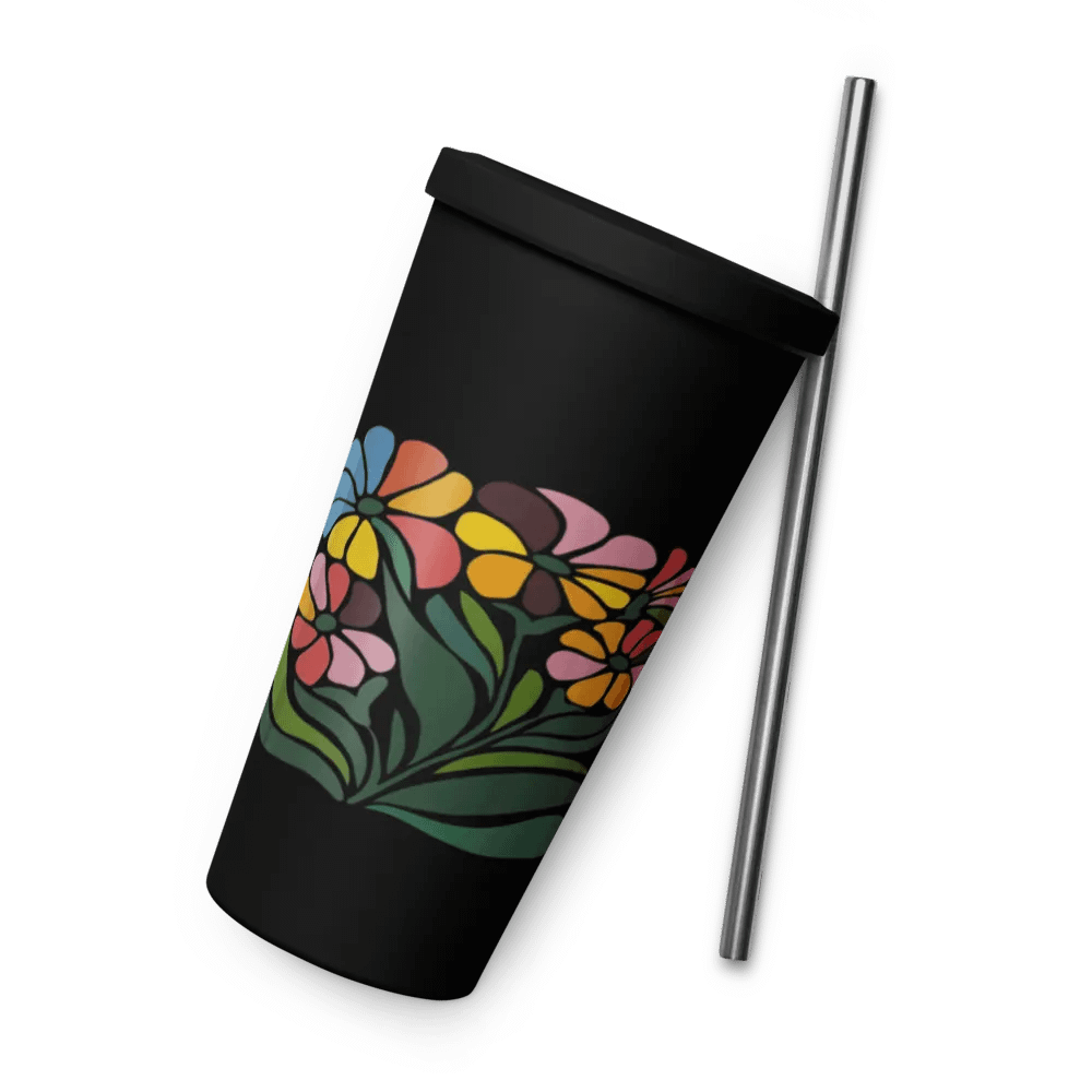 Pink Tropical Flower Travel Mug product image (6)
