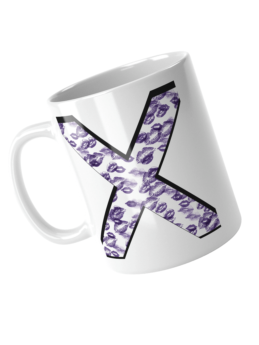 White X Purple Lipstick Kisses | Glossy White Mug product image (7)