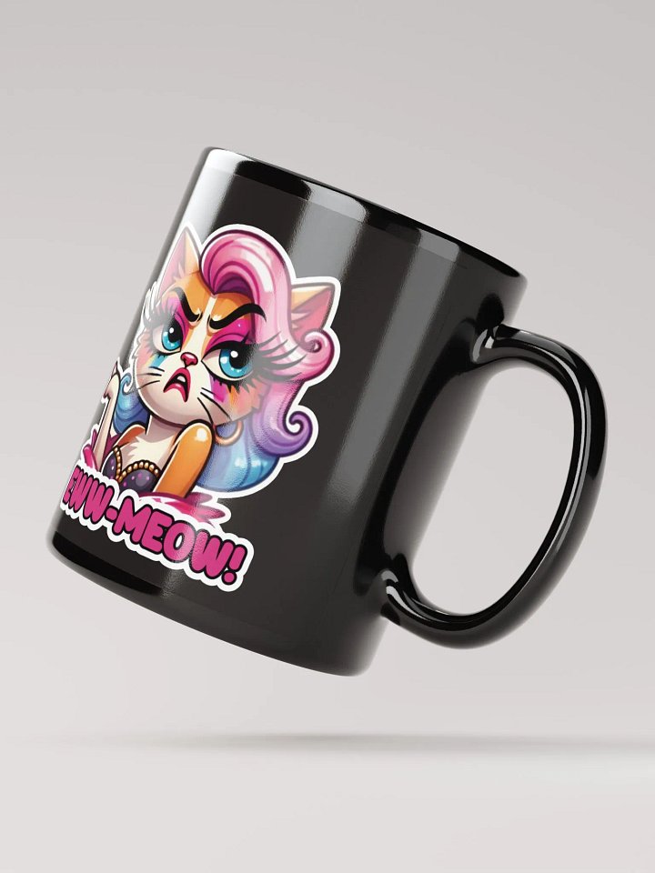 Eww-Meow! Black Glossy Mug product image (3)