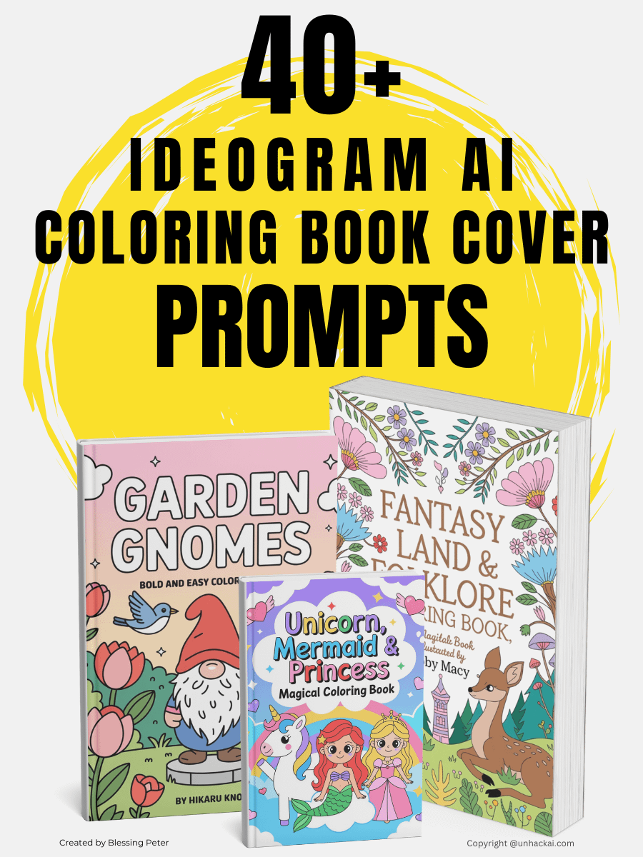 40+ Ideogram Ai Coloring Book Cover Prompts product image (1)