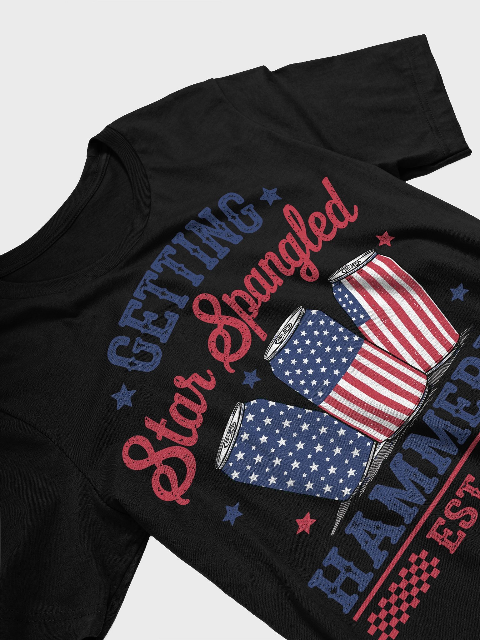 Star Spangled Beverage Can Flag T-Shirt product image (3)