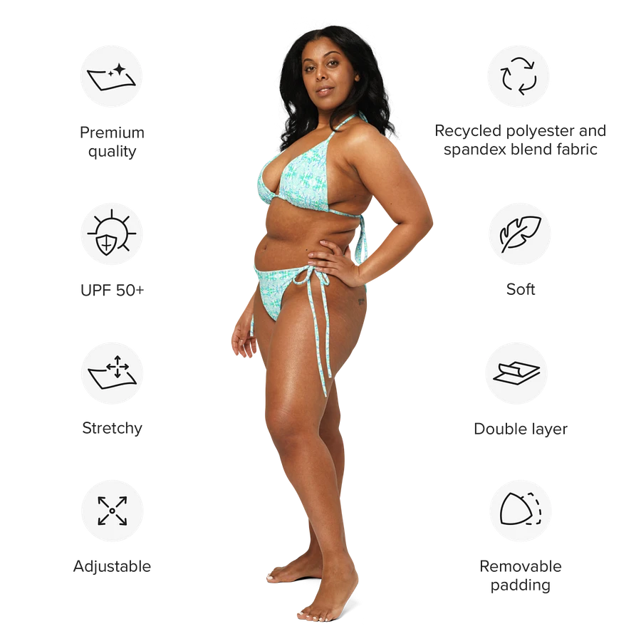 Light Aqua Geometric Pattern Bikini product image (4)