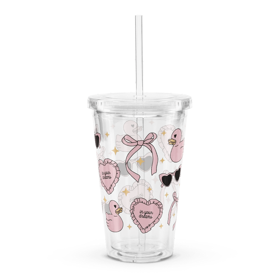 Coquette Girly Stuff Double Wall Clear Plastic Tumbler (16 oz) product image (4)