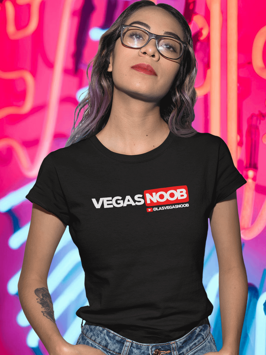VEGAS NOOB Logo Classic Black Tee product image (1)