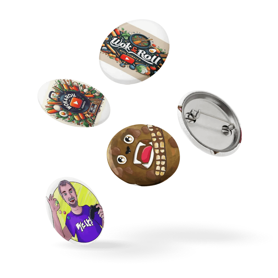 Wok & Roll Pin Button Set product image (14)