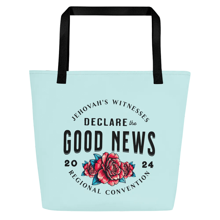 “Declare the Good News”: 2024 Jehovah’s Witnesses Regional Convention Red Roses Tote Bag product image (2)