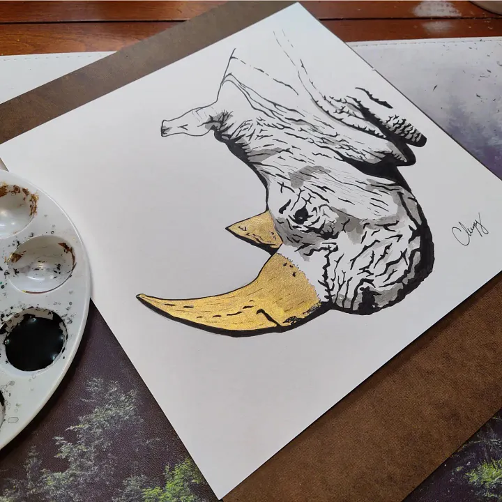 Rhinoceros - Original Drawing product image (1)