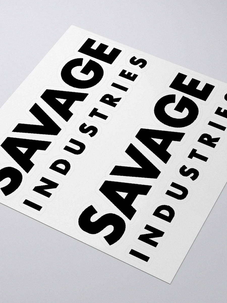 Savage Industries - Black Logo (Die-Cut Sticker) product image (3)