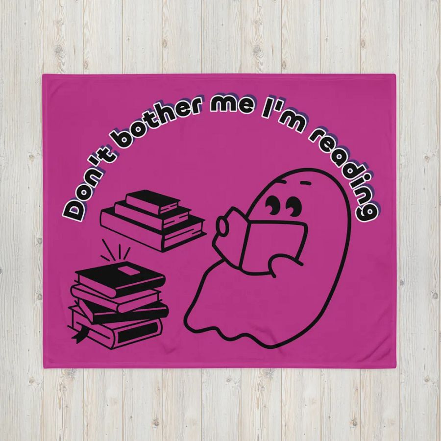 Ghostly Reading Throw Blanket product image (5)