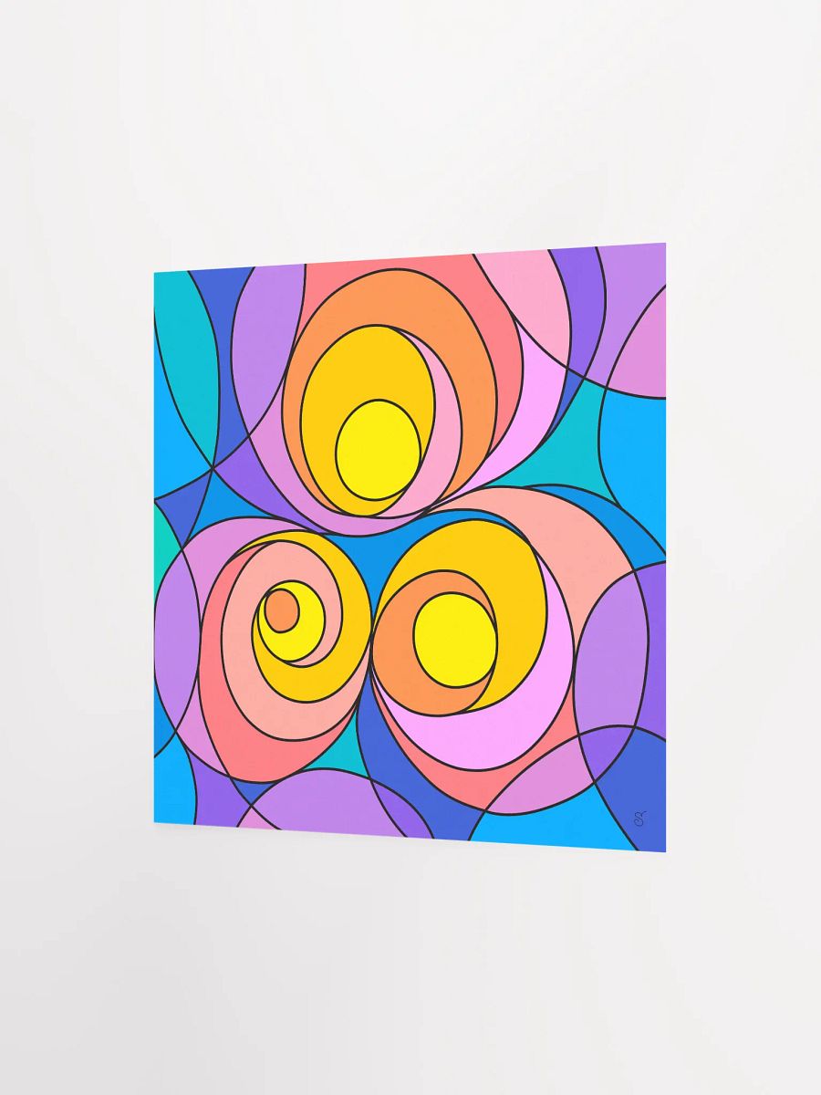 Vibrant Spiral Symphony Poster - Abstract Square No. 1 product image (2)