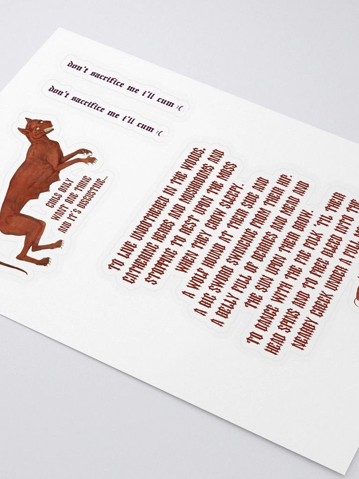 'Girls Only Want One Thing And It's Disgusting...' Stickers product image (2)