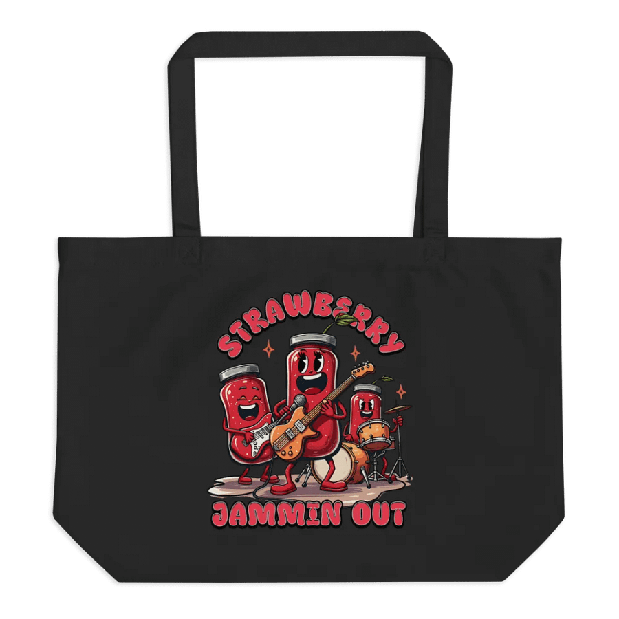 Strawberry Jammin Out Jars Organic Cotton Tote product image (1)